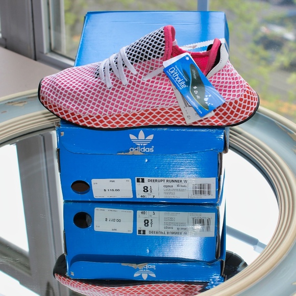 adidas Shoes - Adidas Originals Deerupt in Chalk Pink/Bold Orange